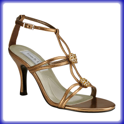 bronze heels for wedding
