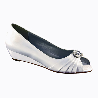 Anette White Low Heel Bridal Shoes