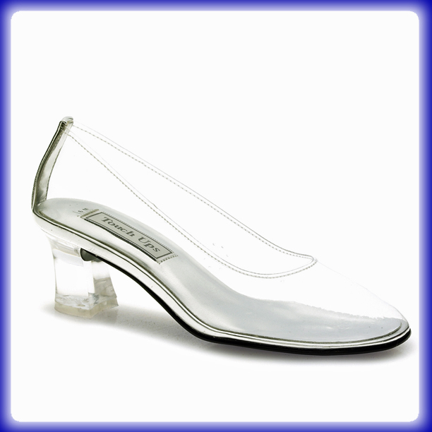 clear mid heel shoes